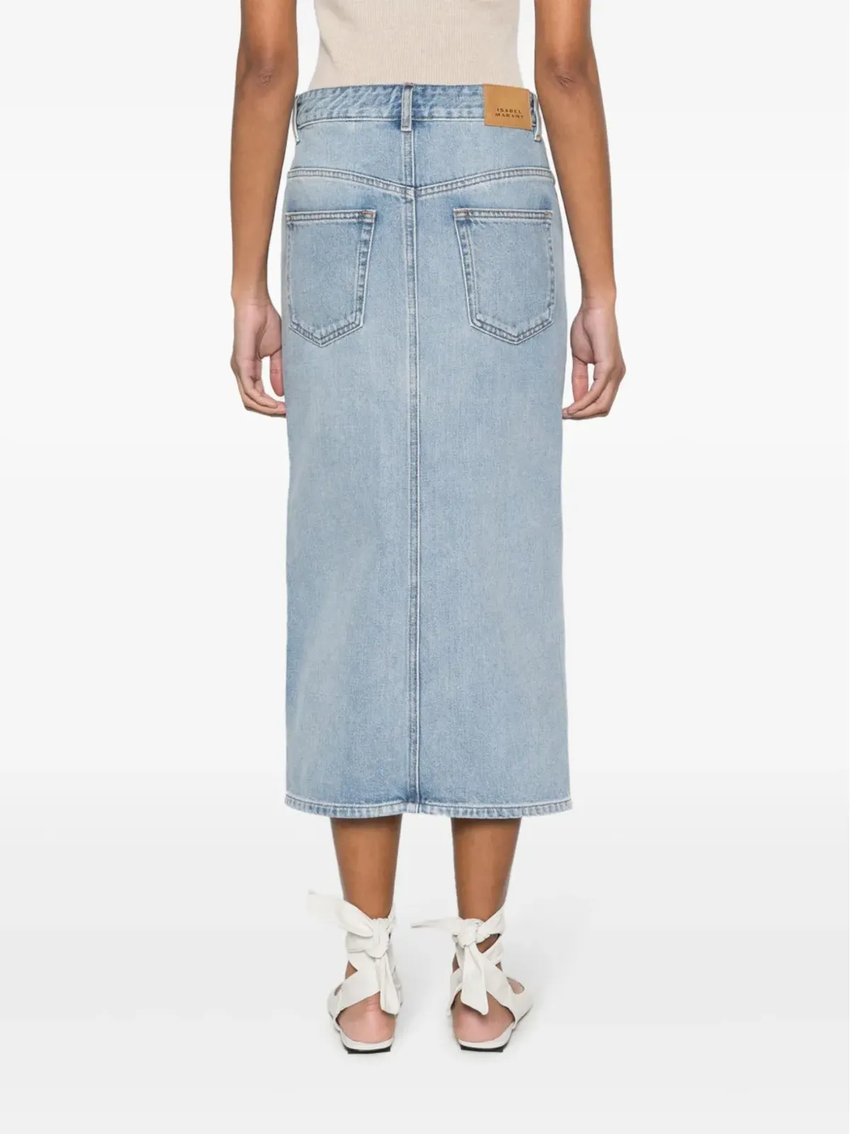 ISABEL MARANT ジュリシア デニム ミディスカート ブルー - 画像4