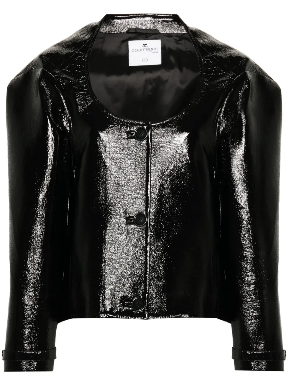 Courrèges コクーン ビニールジャケット - ブラック - 画像1
