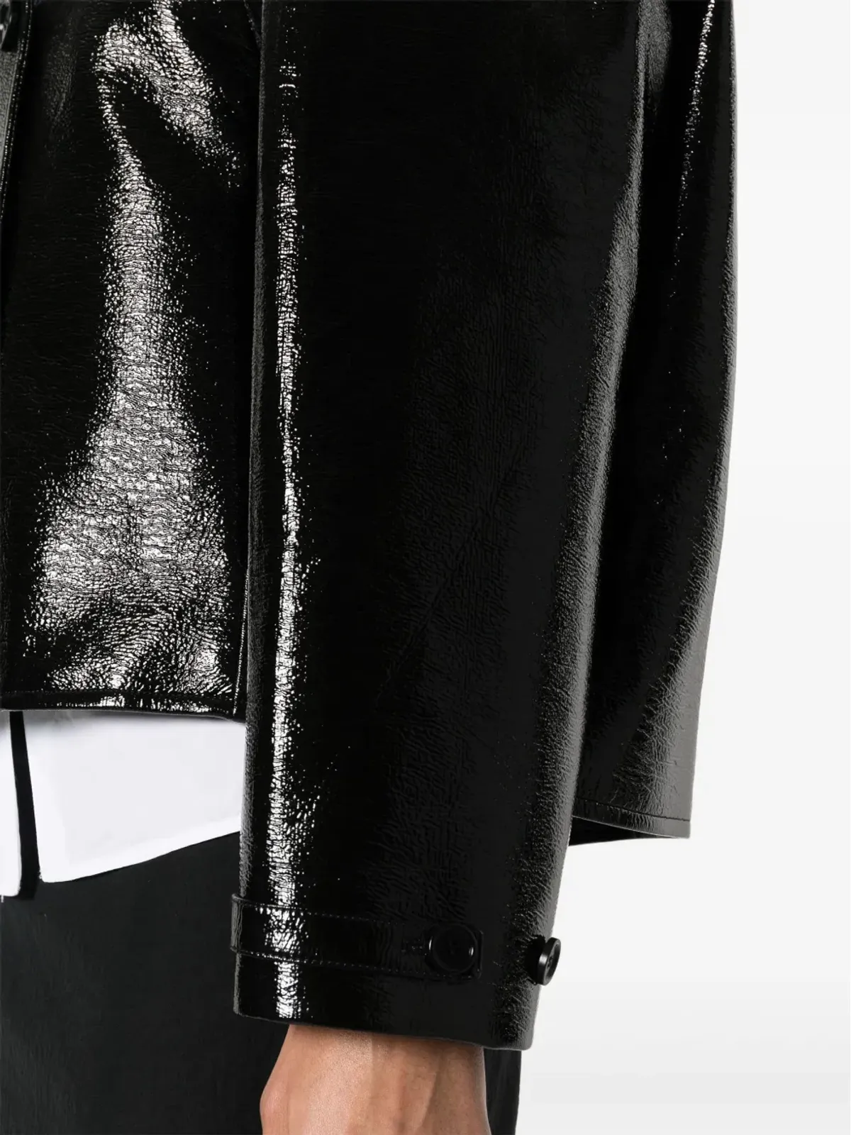 Courrèges コクーン ビニールジャケット - ブラック - 画像5