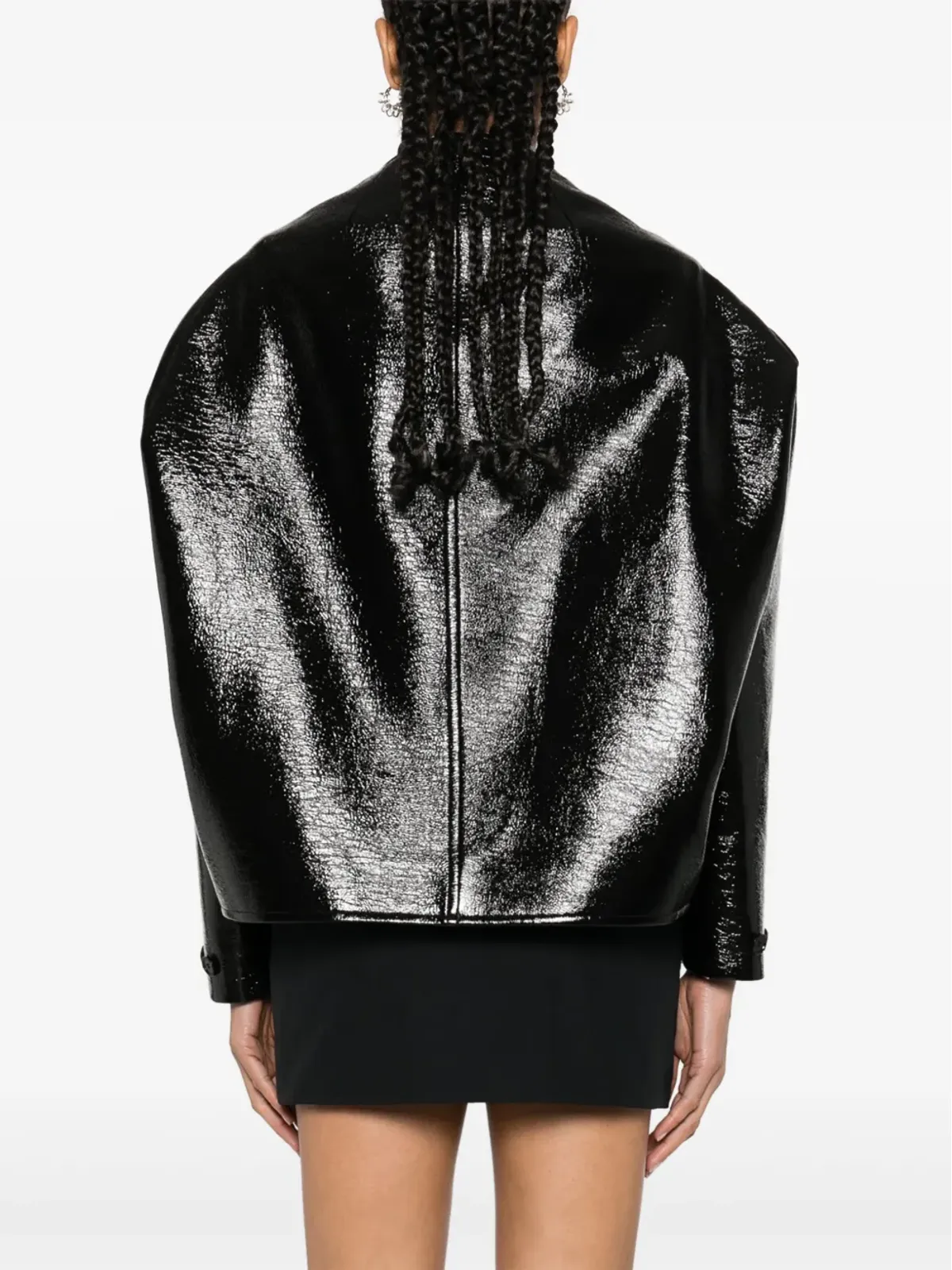 Courrèges コクーン ビニールジャケット - ブラック - 画像4