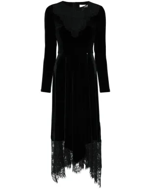 NISSA 花柄レースベルベットミディドレス - サムネイル1