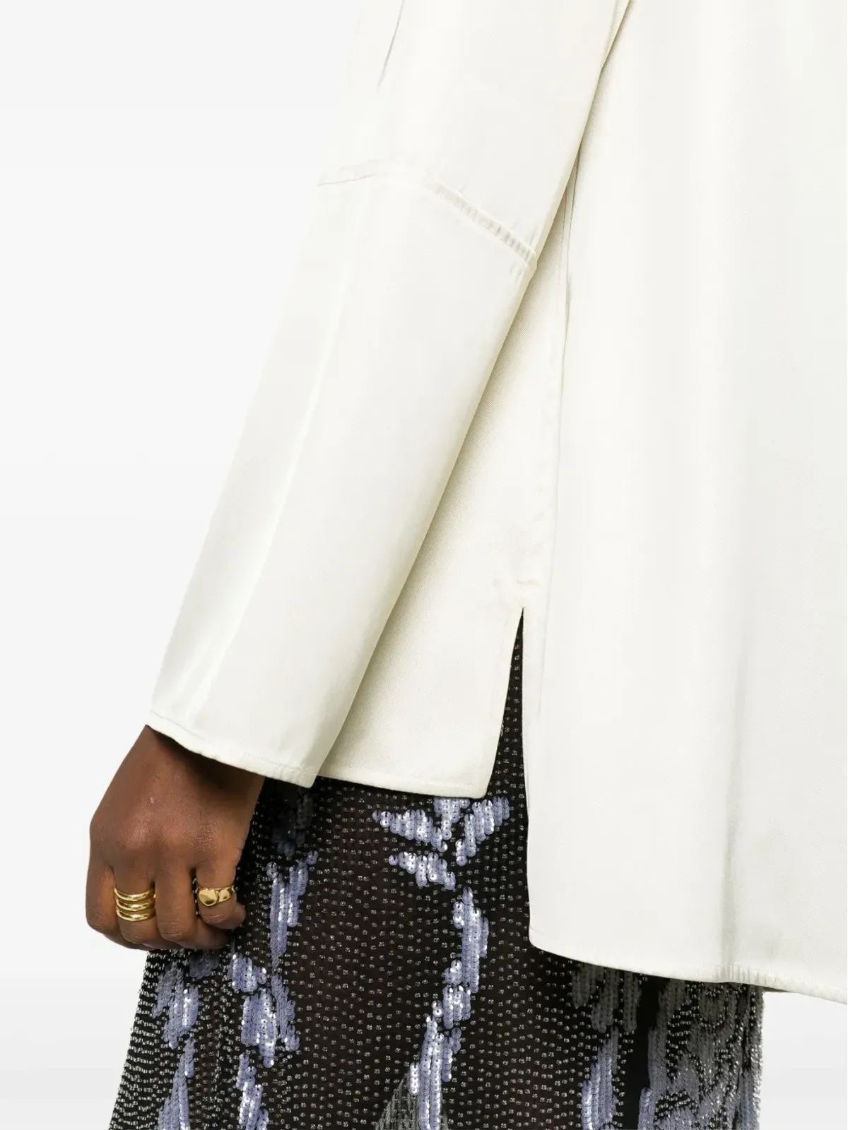 Jil Sander シームディテール クレープ ブラウス - 画像5