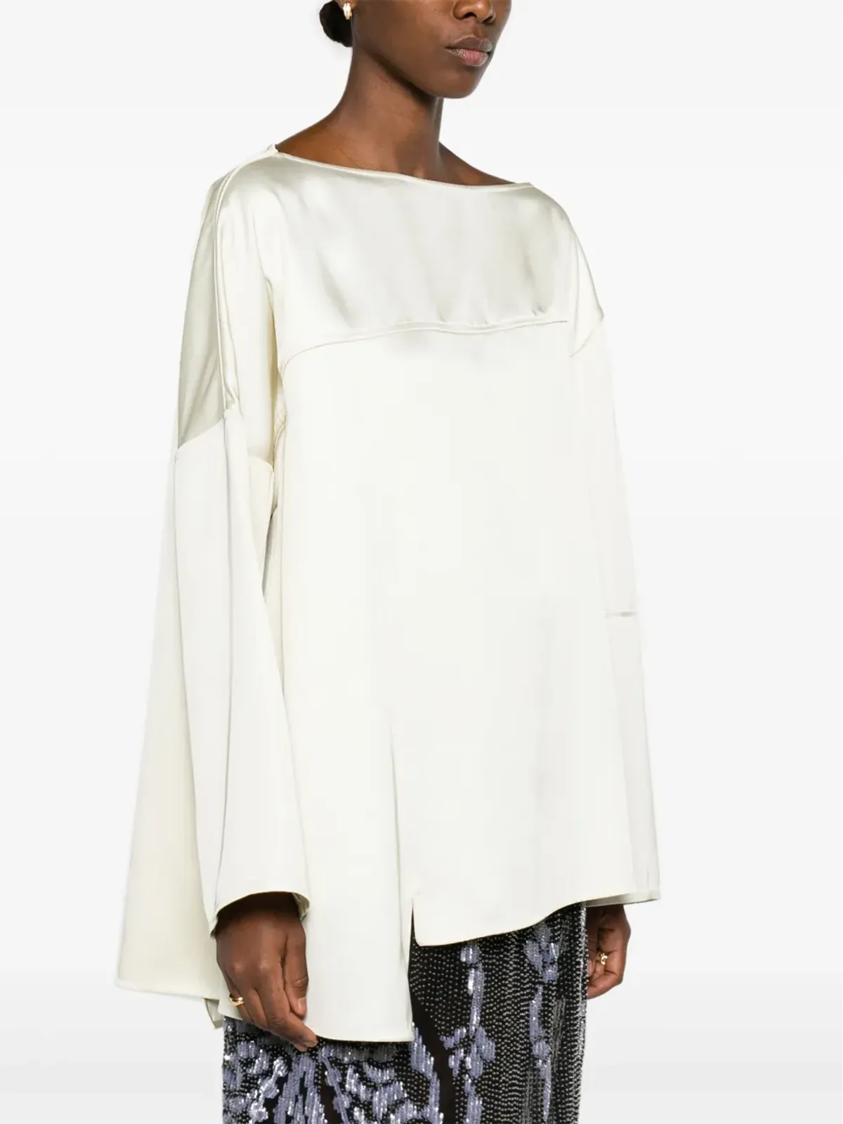 Jil Sander シームディテール クレープ ブラウス - 画像3