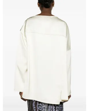 Jil Sander シームディテール クレープ ブラウス - サムネイル4