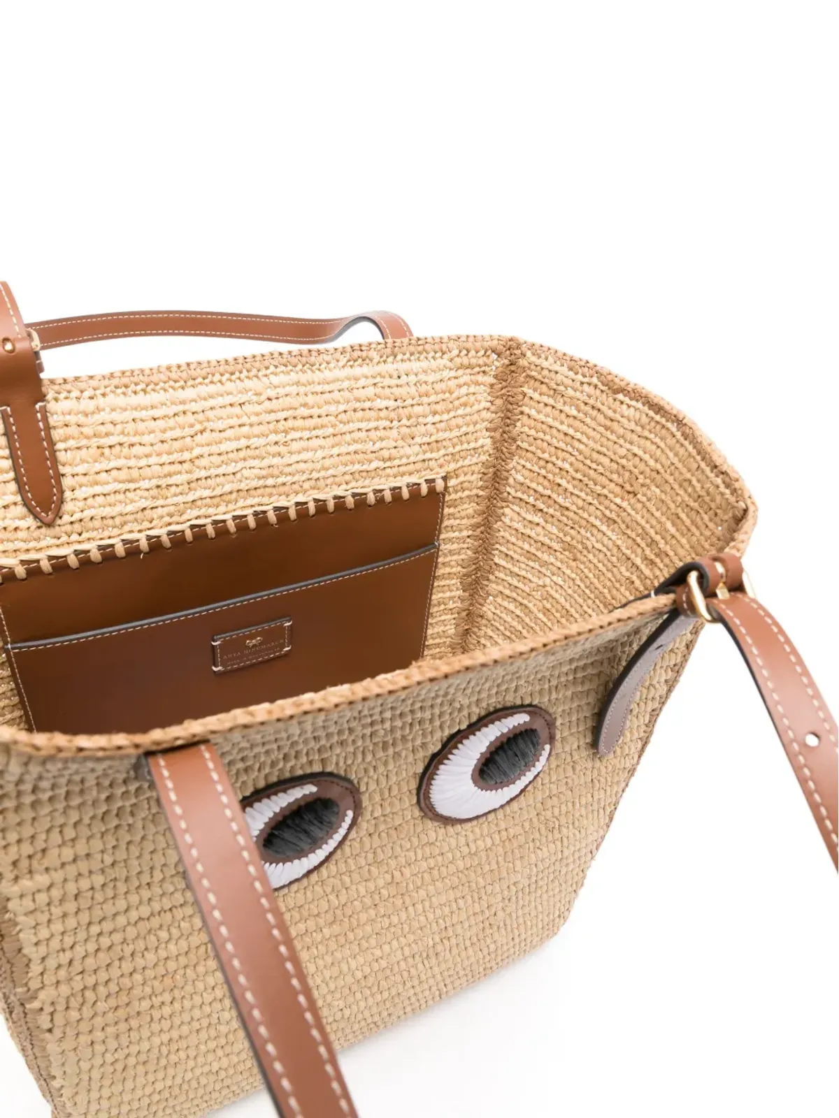 Anya Hindmarch Eyes raffia トートバッグ - 画像3