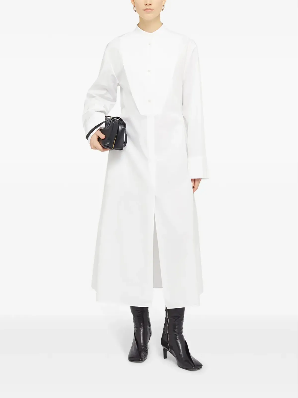 Jil Sander コットンシャツドレス（ホワイト） - 画像2