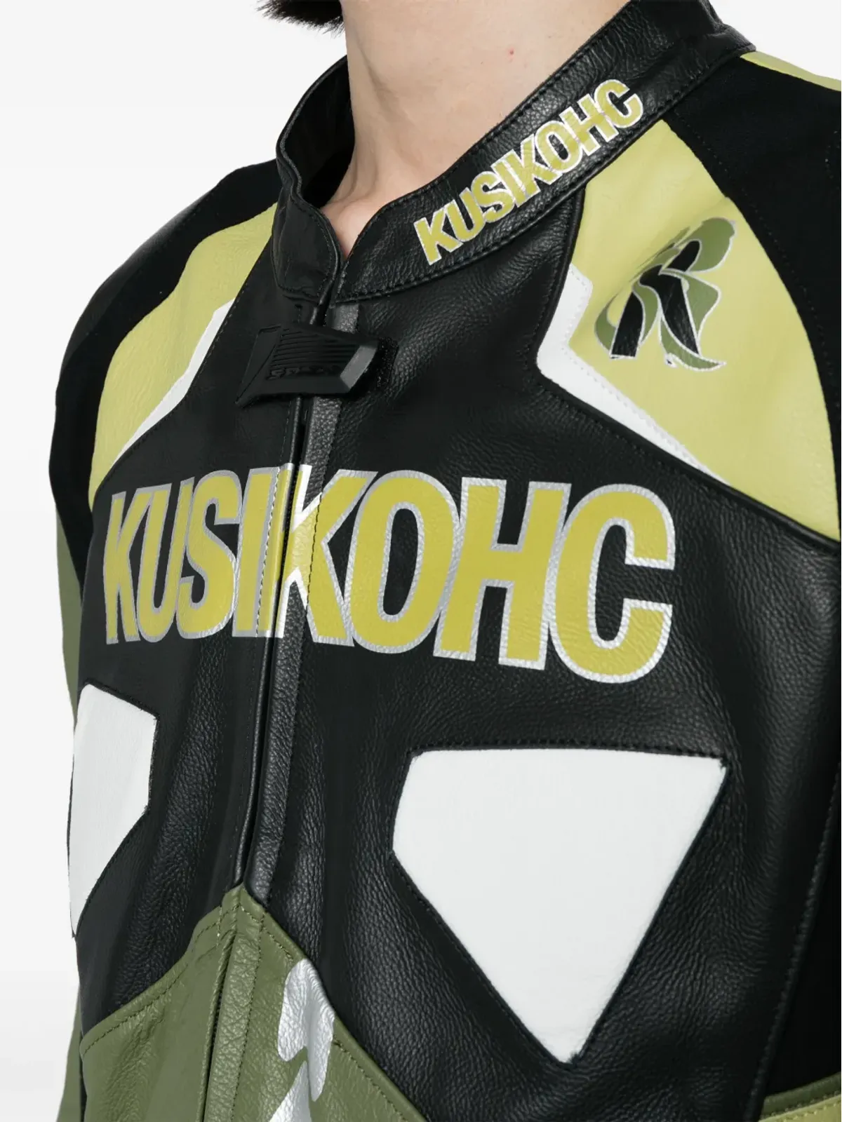 KUSIKOHC Spidi ロゴプリント レザー ジャケット - 画像5