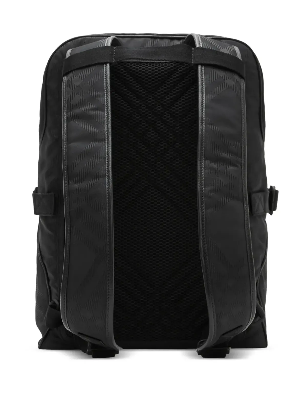 Burberry チェック柄ジャカード バックパック - ブラック - 画像2
