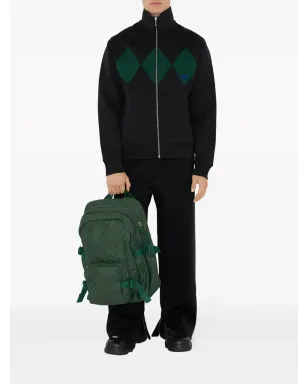 Burberry チェック柄ジャカード バックパック グリーン - サムネイル2