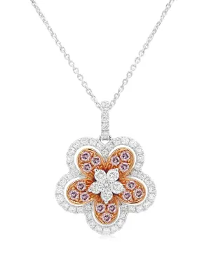 HYT Jewelry 18kt ローズゴールド フラワー ダイヤ ネックレス - サムネイル1