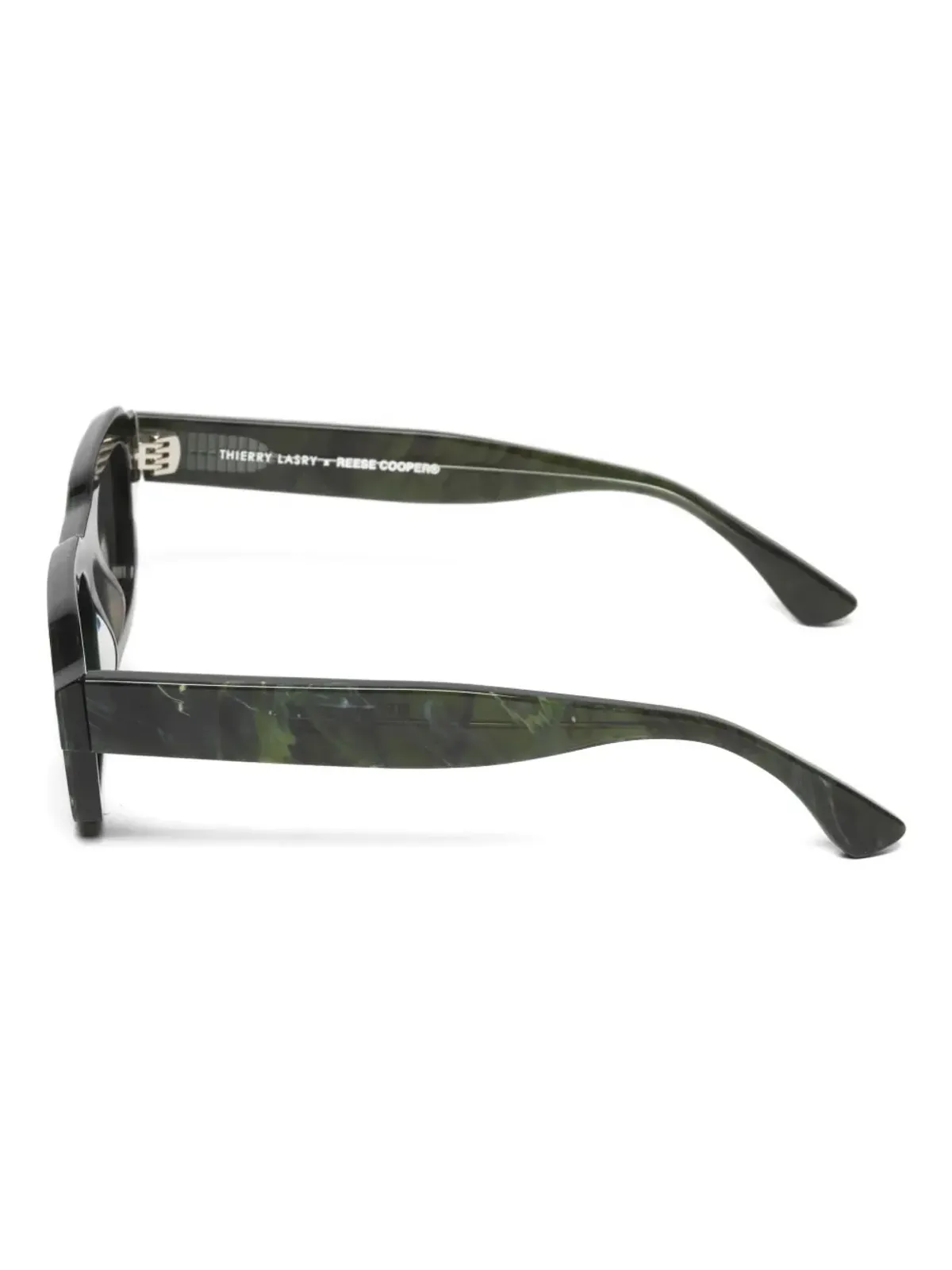 Thierry Lasry マーブル模様 長方形フレーム サングラス - 画像3