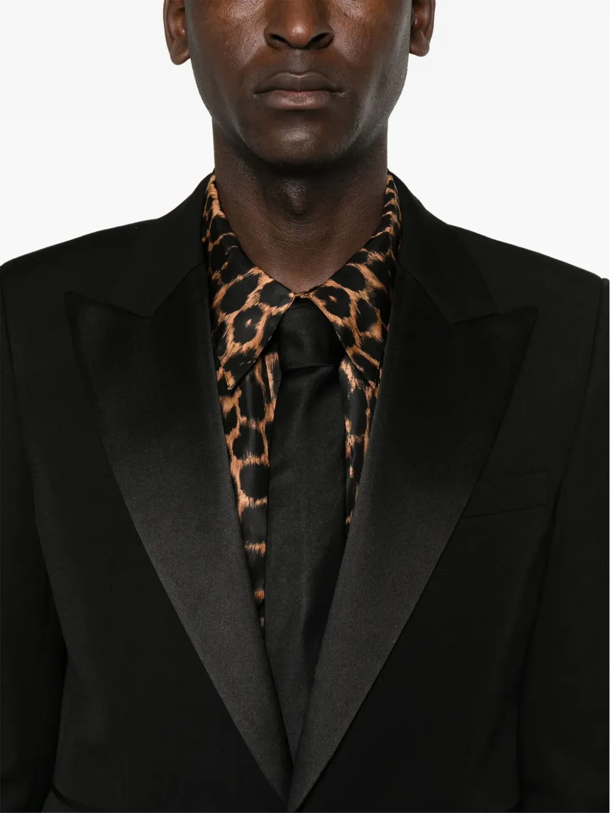 Saint Laurent タキシードジャケット グレイン・ド・プードル - ブラック - 画像5