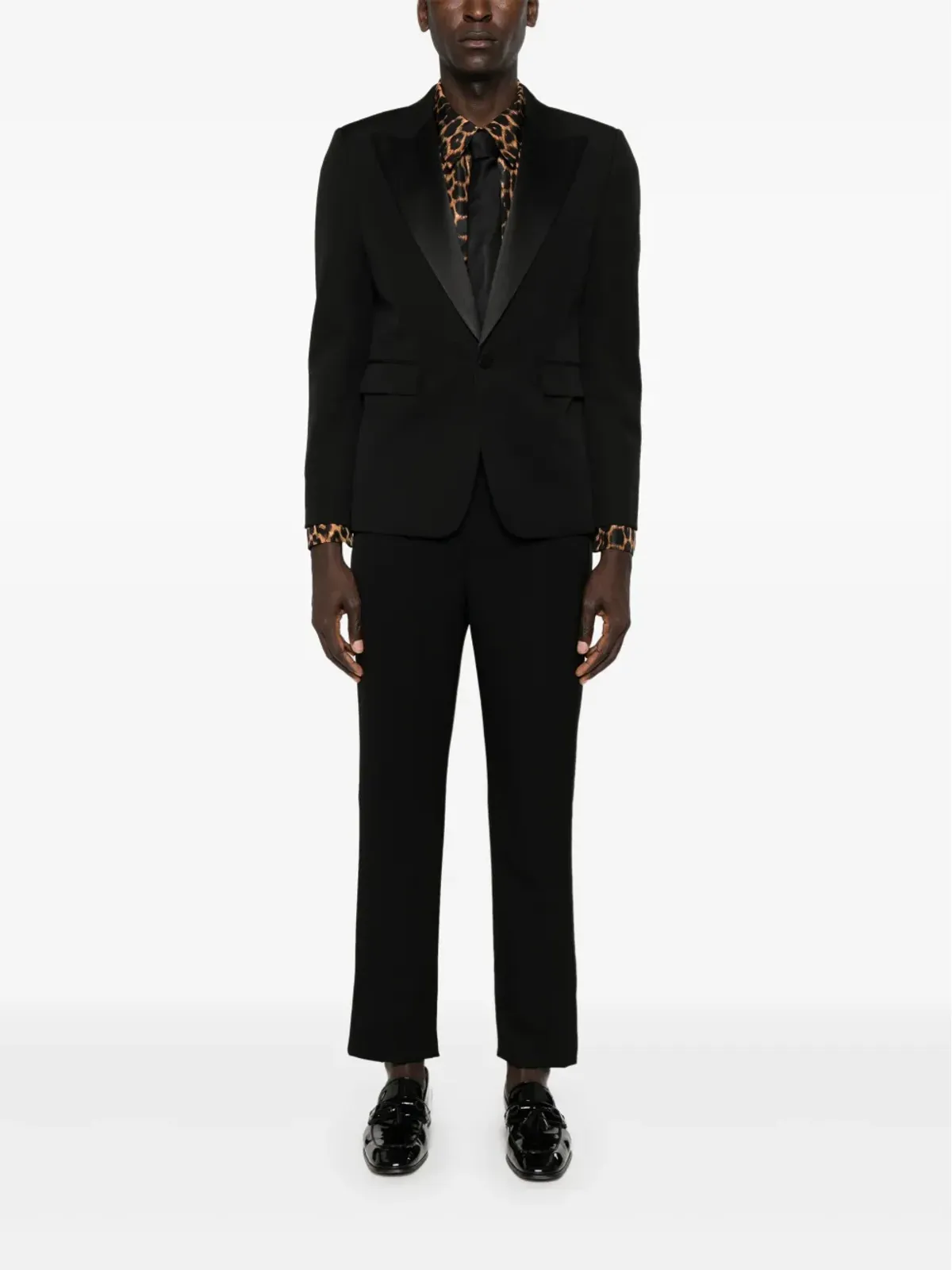 Saint Laurent タキシードジャケット グレイン・ド・プードル - ブラック - 画像2