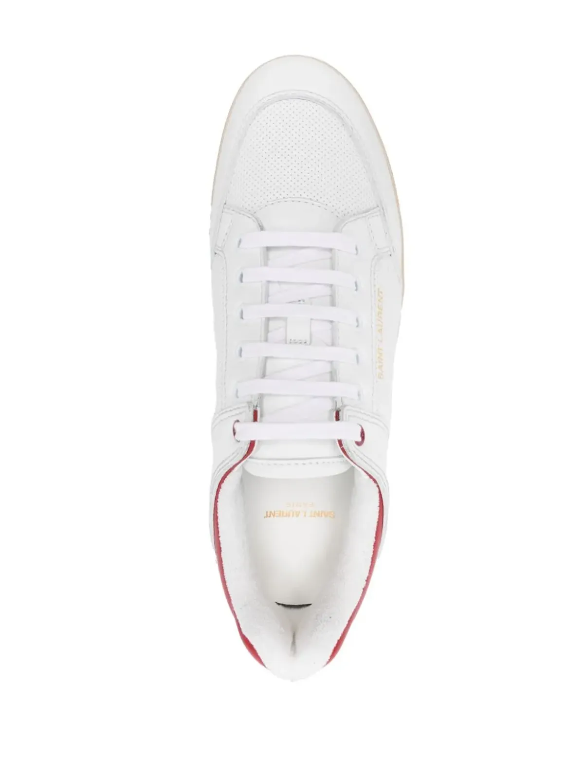 Saint Laurent SL/61 レザー スニーカー - ホワイト - 画像4