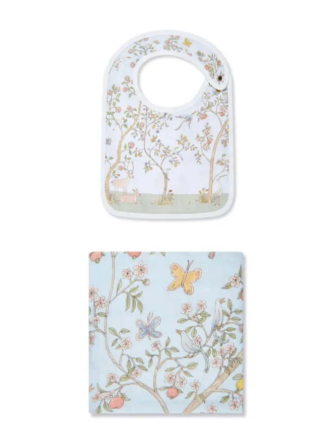 Atelier Choux Atelier Choux Carré & Satin In Bloom ビブセット（2枚入り） - ブルーの商品画像
