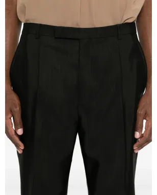 Saint Laurent ハイウエスト テーラード トラウザー - ブラック - サムネイル5