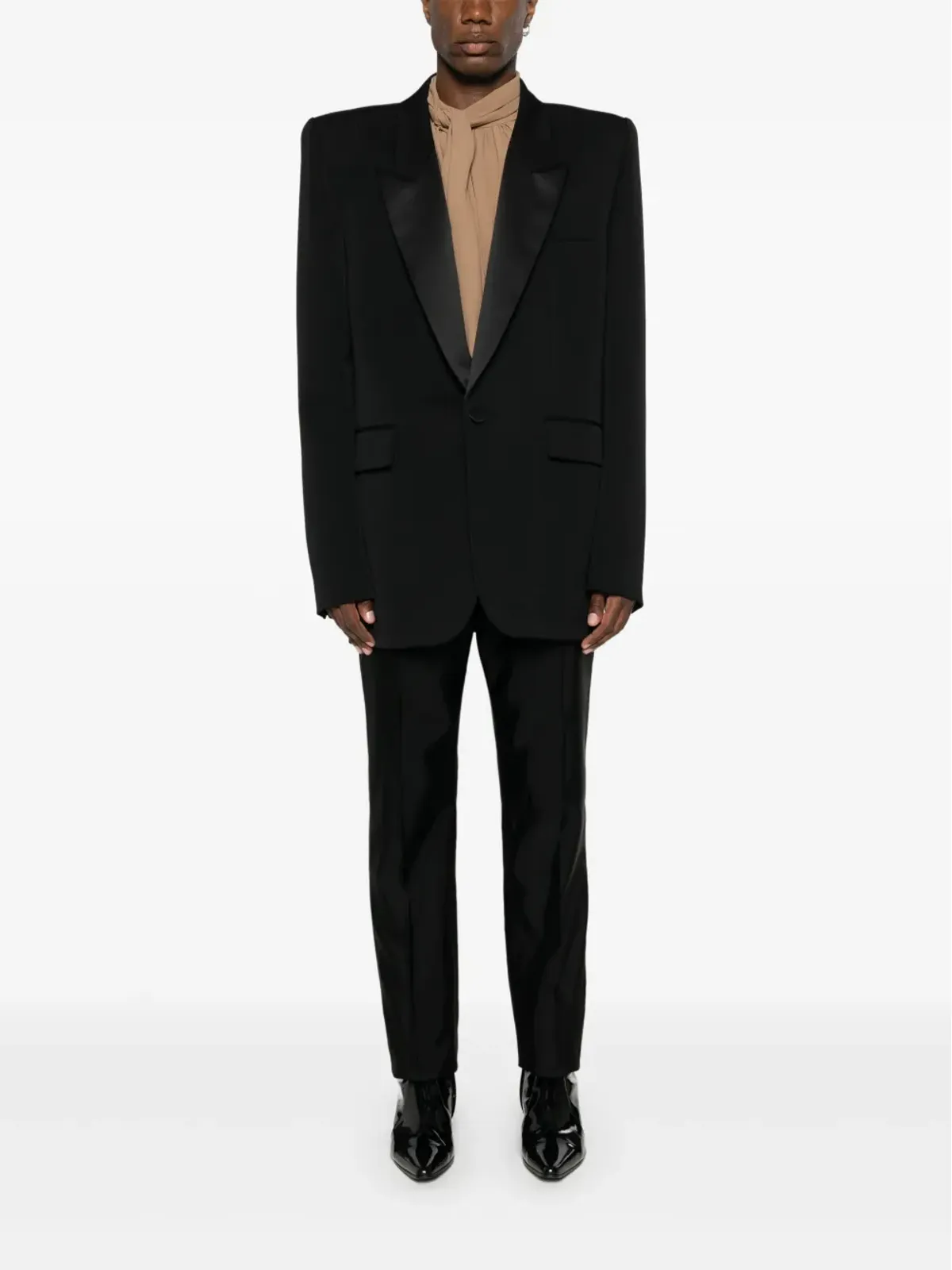 Saint Laurent ハイウエスト テーラード トラウザー - ブラック - 画像2