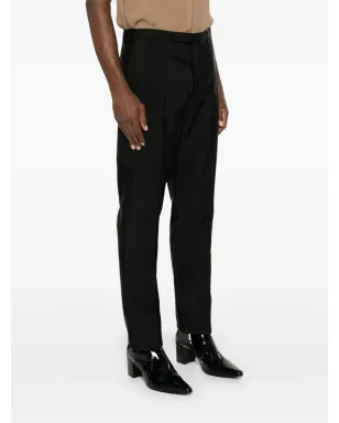 Saint Laurent ハイウエスト テーラード トラウザー - ブラック - サムネイル3