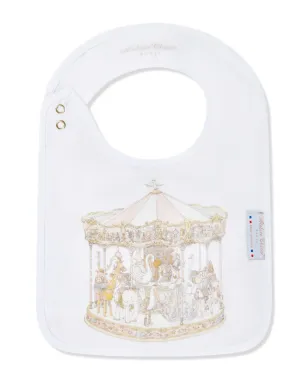 Atelier Choux Carré & Satin Carousel ビブセット（2枚組） - White - サムネイル3