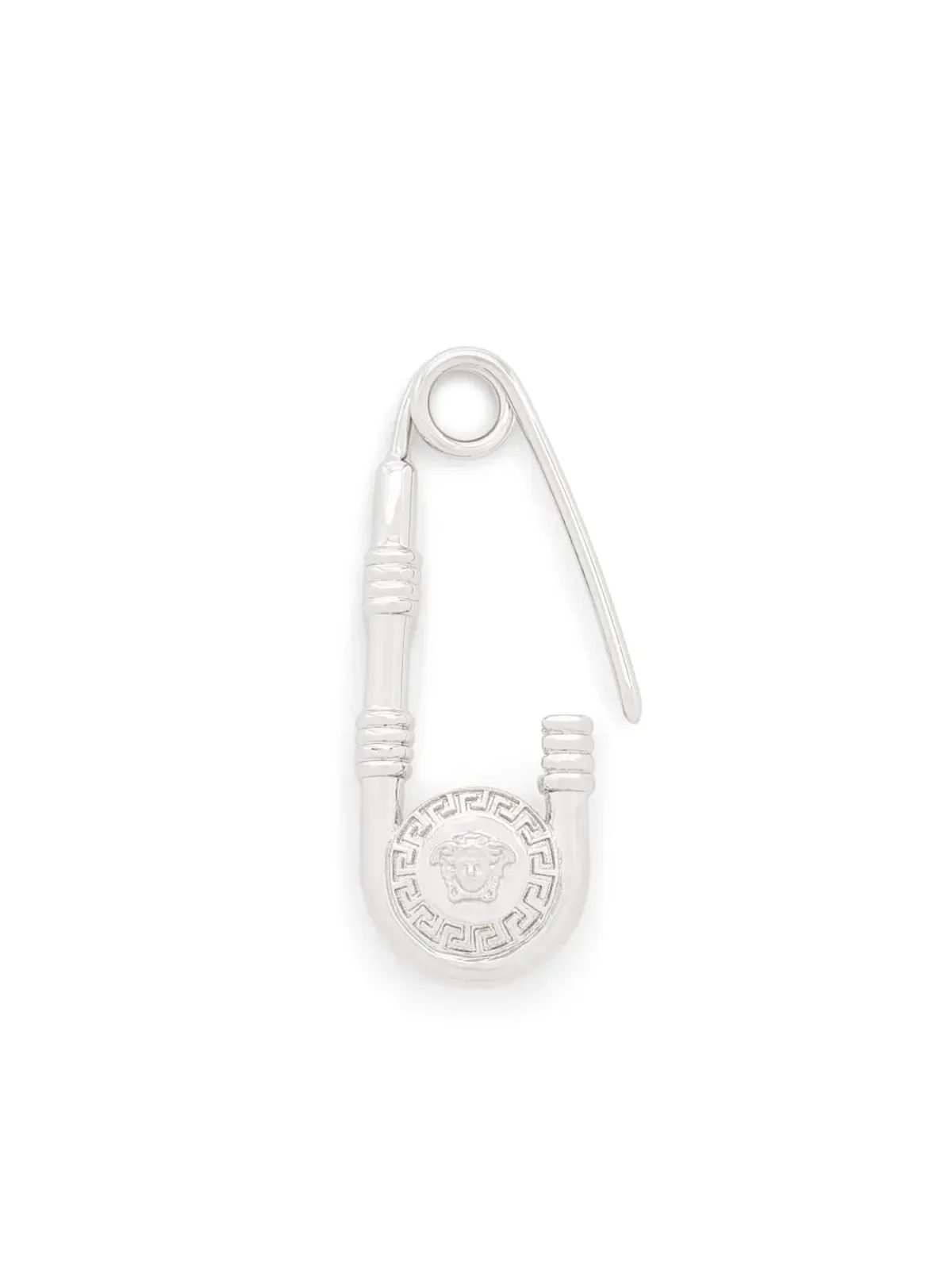 Versace セーフティピン ドロップ イヤリング - シルバー - 画像2