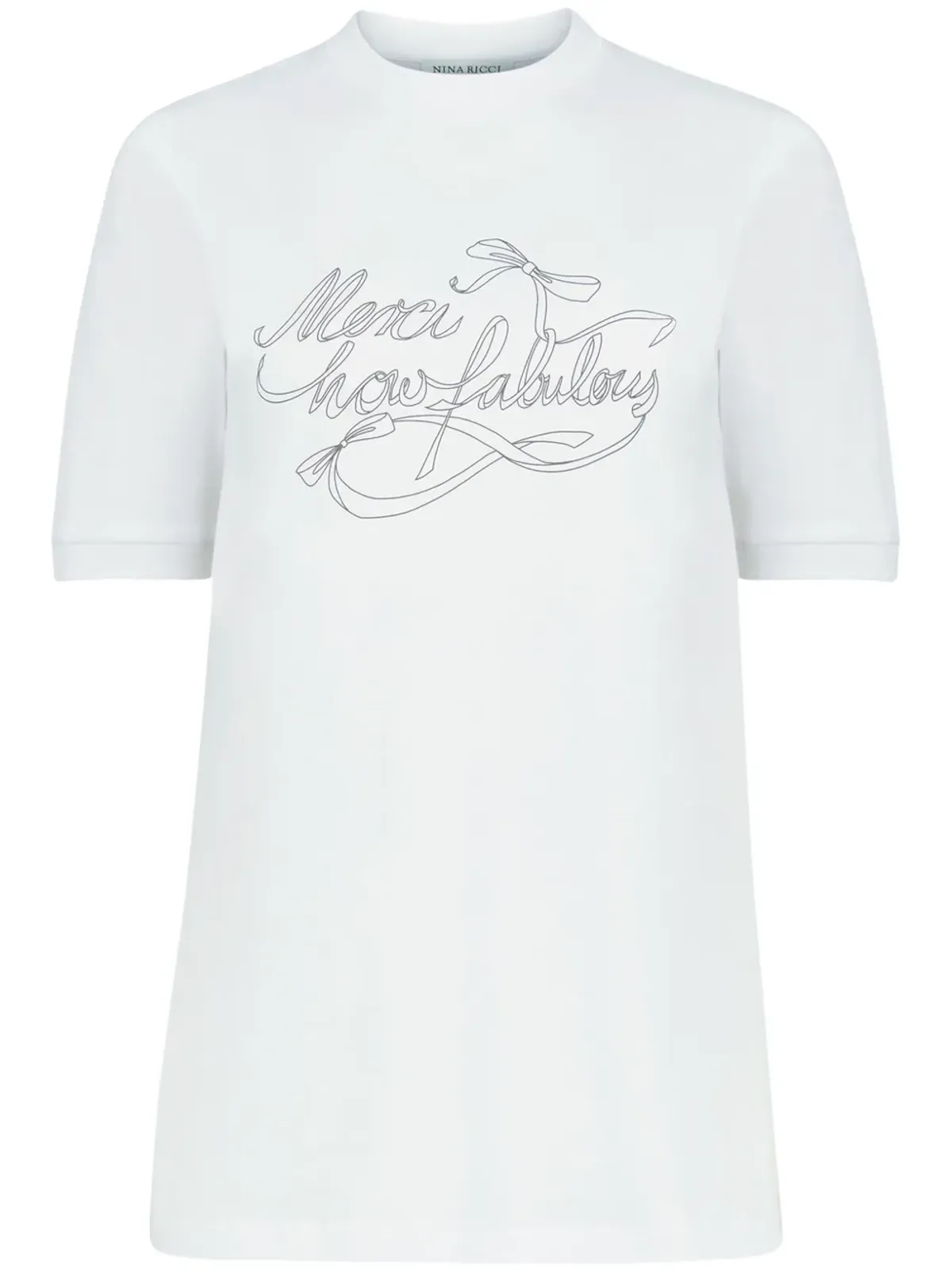 Nina Ricci ホワイトのコットンTシャツ - 画像1