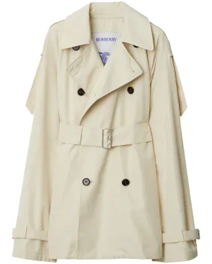 Burberry ショート シルク トレンチコート - サムネイル1