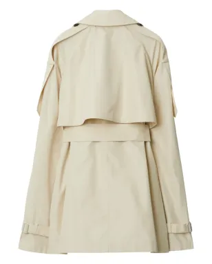 Burberry ショート シルク トレンチコート - サムネイル5