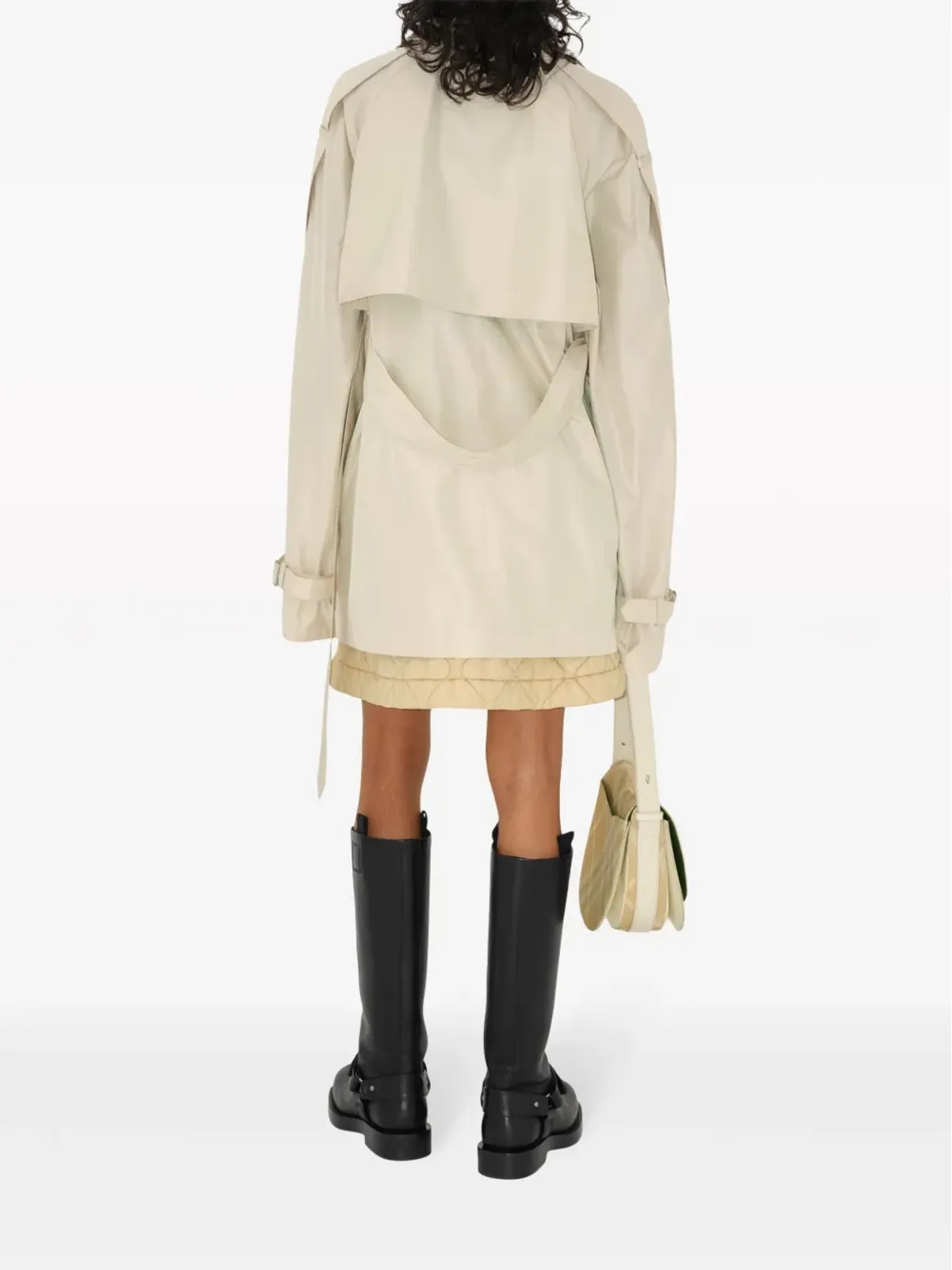Burberry ショート シルク トレンチコート - 画像4