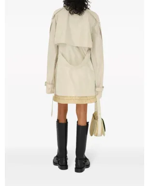 Burberry ショート シルク トレンチコート - サムネイル4