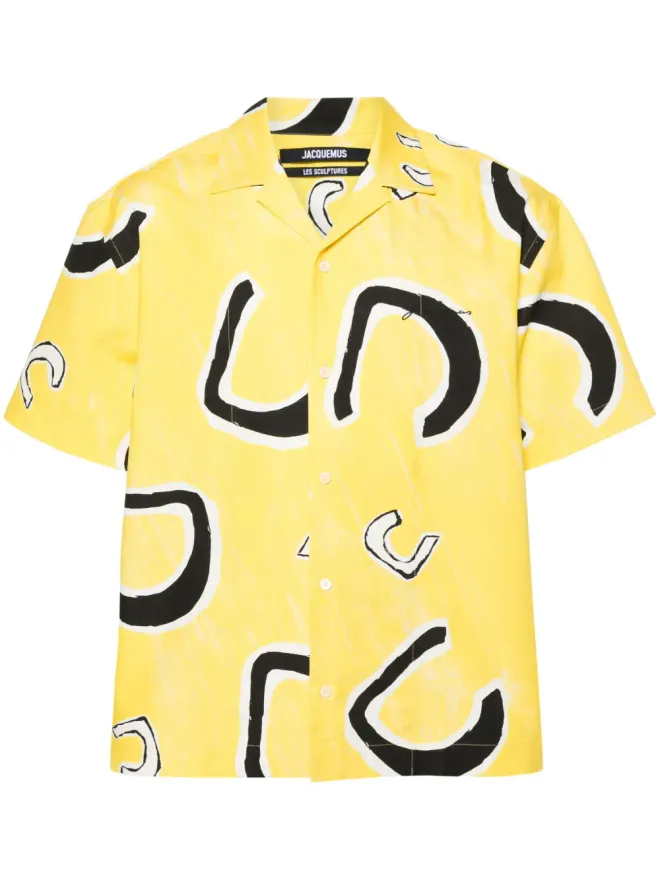 JACQUEMUS Jacquemus La Chemise Jean コットンシャツ イエローの商品画像