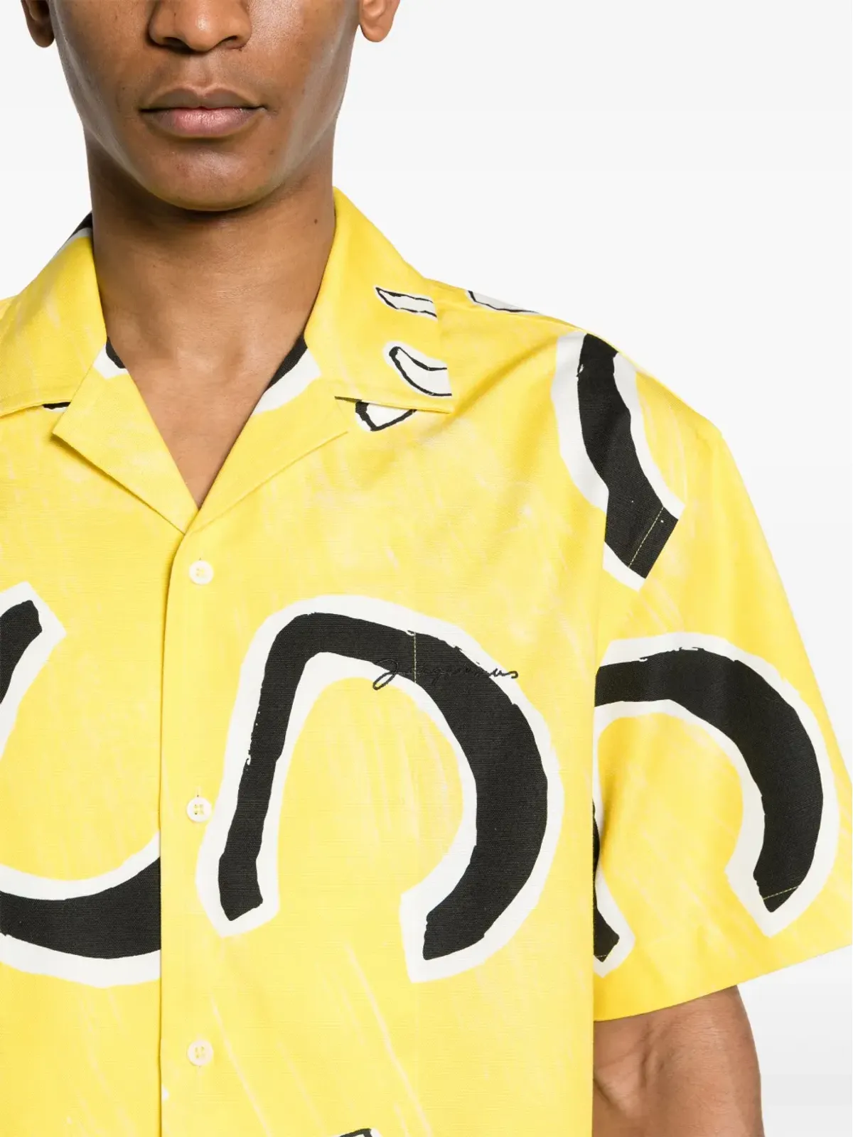 Jacquemus La Chemise Jean コットンシャツ イエロー - 画像5