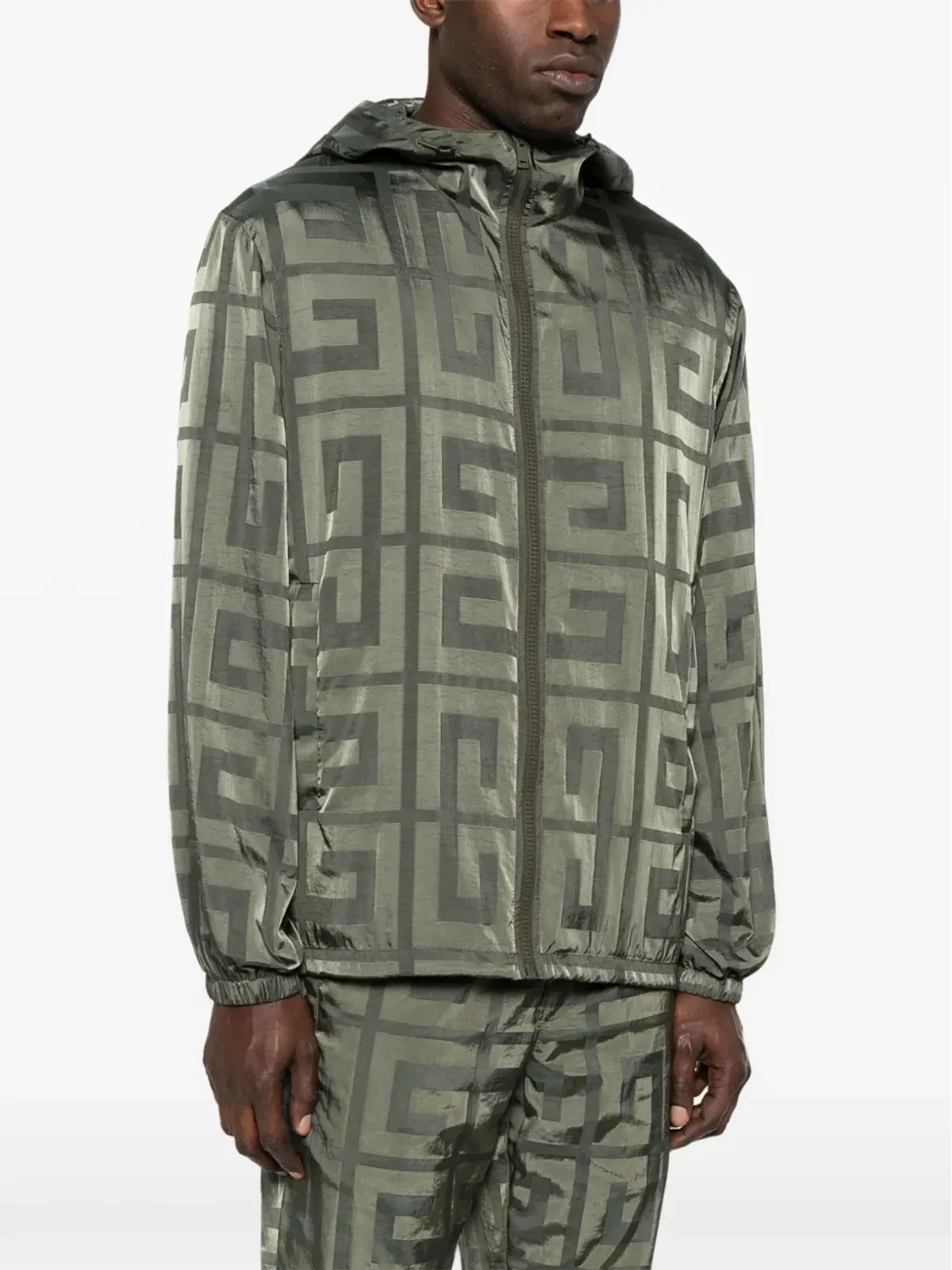 Givenchy 4Gモチーフのタフタジャケット グリーン - 画像3