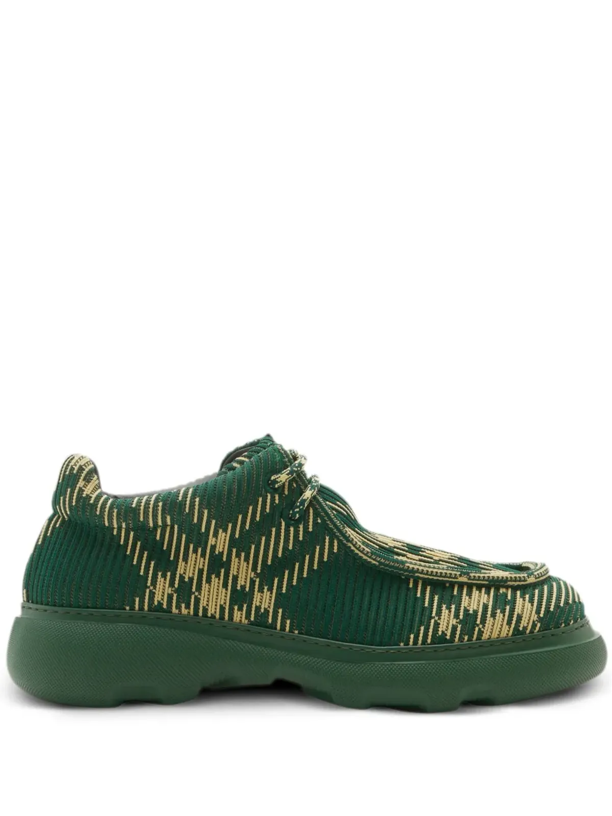 Burberry EKD チェック柄ダービーシューズ - グリーン - 画像1