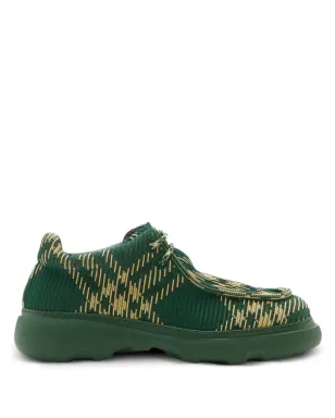 Burberry EKD チェック柄ダービーシューズ - グリーン - サムネイル1