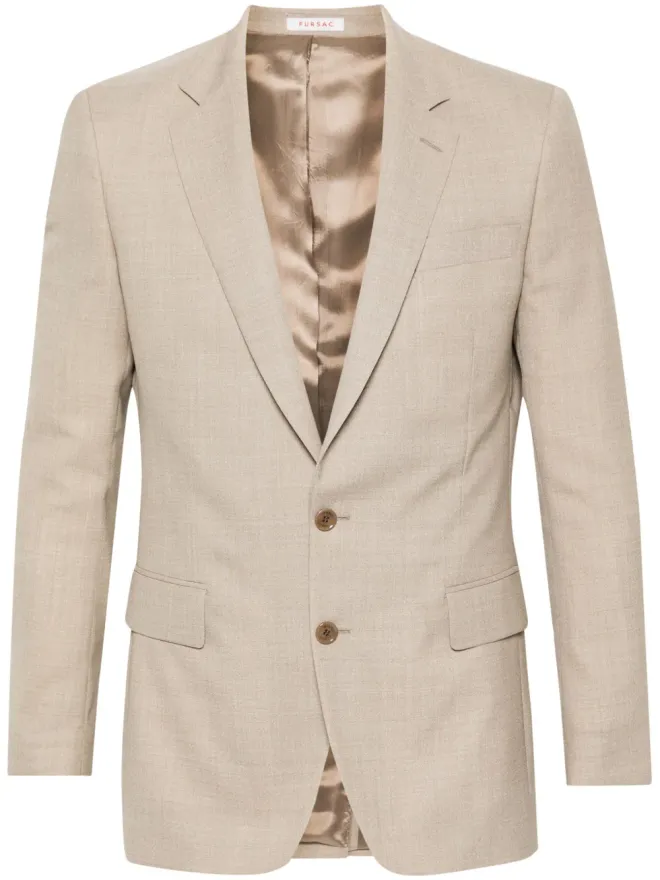 FURSAC FURSAC mélange virgin-wool blazer - Neutralsの商品画像