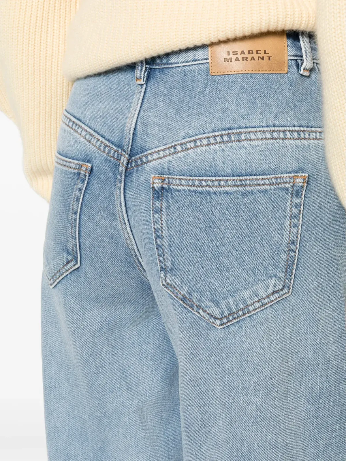 ISABEL MARANT レモニー ワイドレッグジーンズ ブルー - 画像5