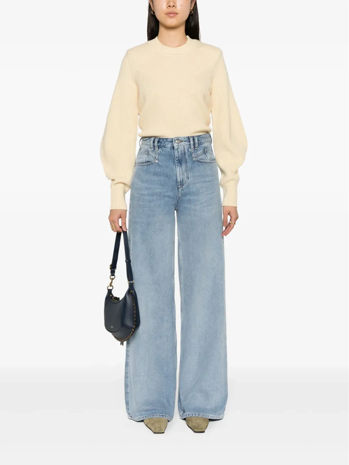 ISABEL MARANT レモニー ワイドレッグジーンズ ブルー - 画像2