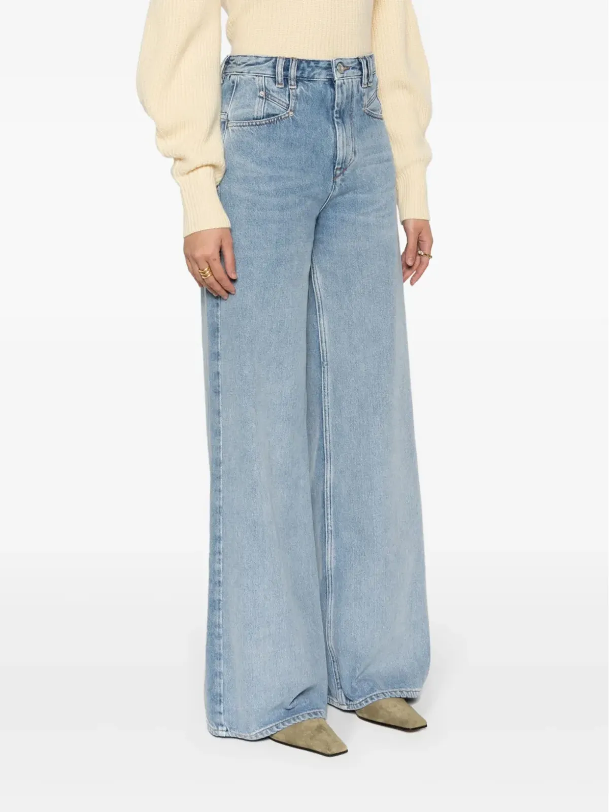 ISABEL MARANT レモニー ワイドレッグジーンズ ブルー - 画像3