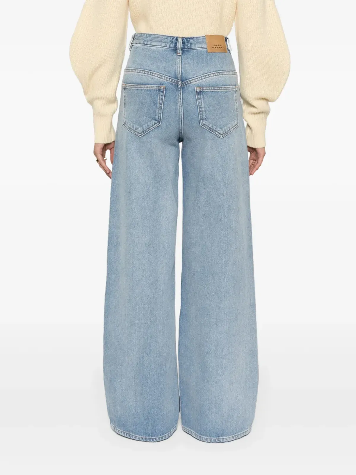 ISABEL MARANT レモニー ワイドレッグジーンズ ブルー - 画像4