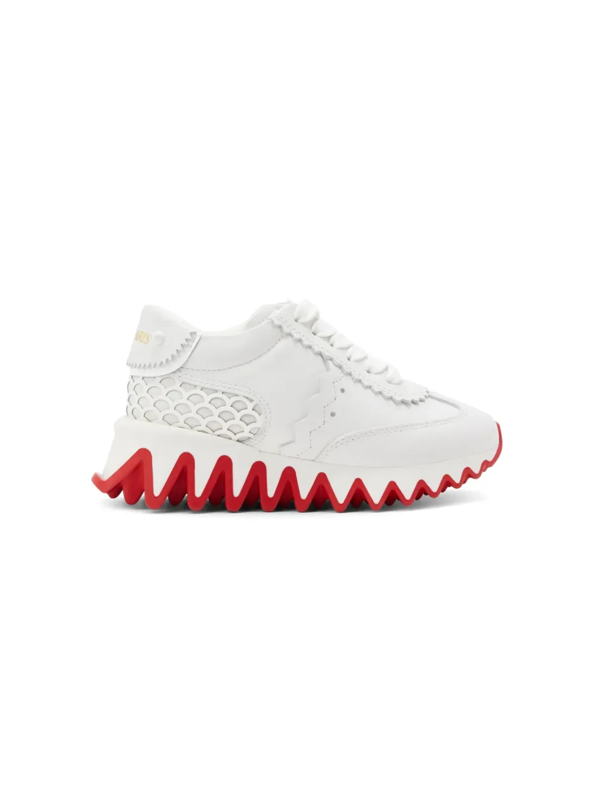 Christian Louboutin Kids ミニ シャーク レザー スニーカー - 画像4