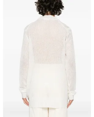 Jil Sander ロゴ入りインターシャ コットンニットセーター - サムネイル4