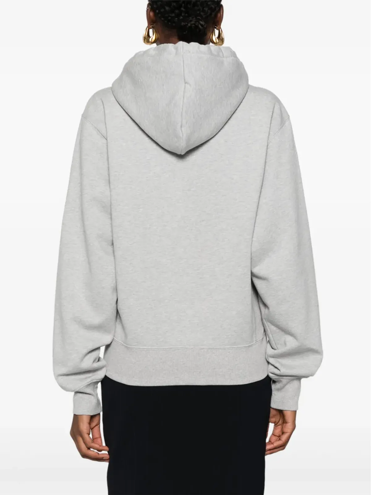 Saint Laurent Cassandreロゴ コットン パーカー - グレー - 画像4