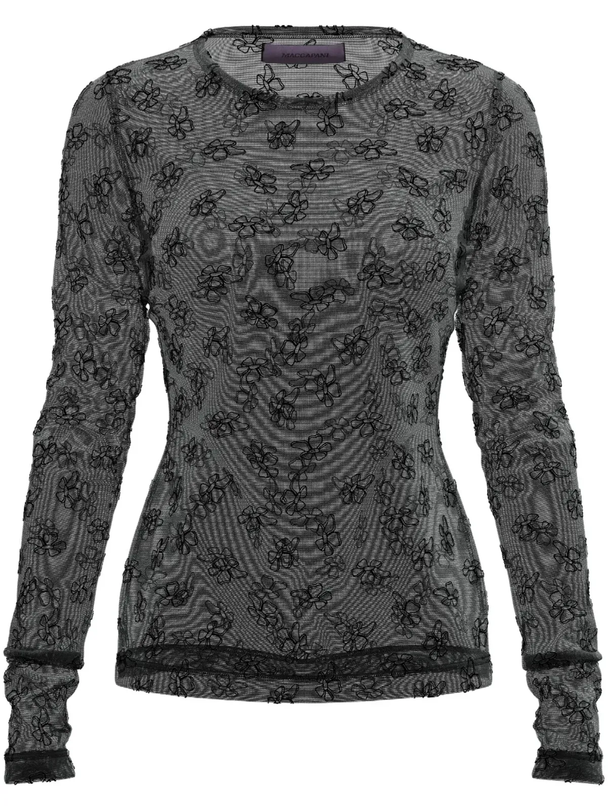Maccapani Skimpy monogram-print T-shirt - Black - 画像1