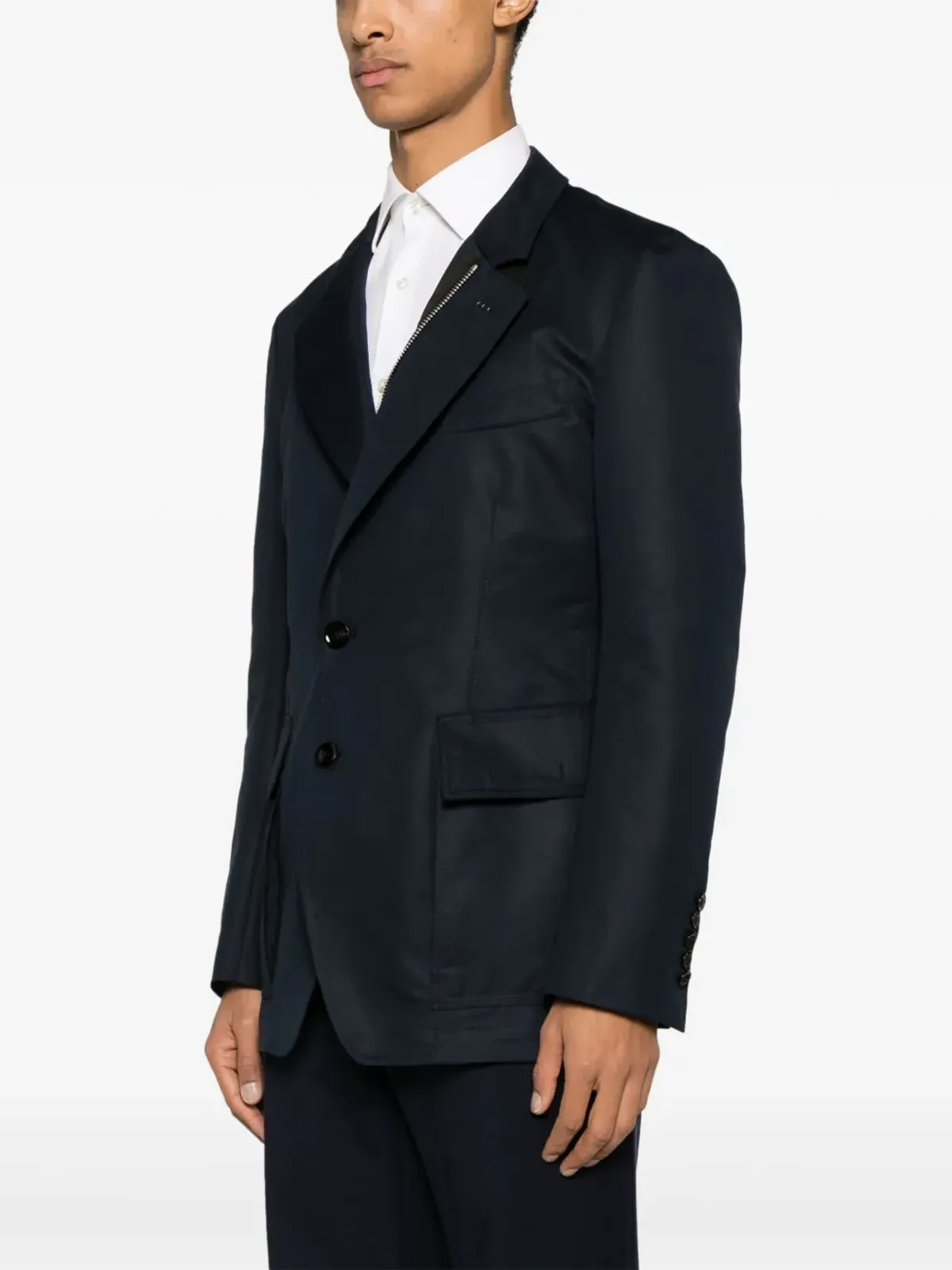 TOM FORD ジップアップ・シングルブレスト ブレザー - ブルー - 画像3
