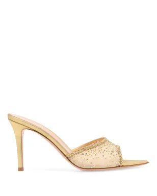 Gianvito Rossi ラニア 85mm クリスタル装飾ミュール - ニュートラルカラー - サムネイル1