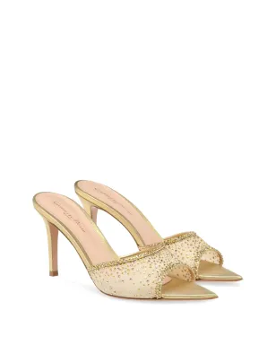 Gianvito Rossi ラニア 85mm クリスタル装飾ミュール - ニュートラルカラー - サムネイル2