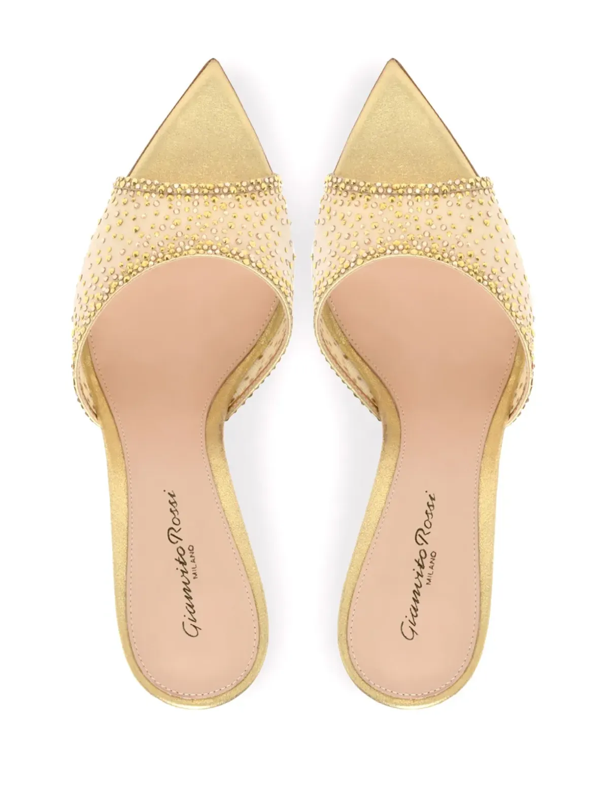 Gianvito Rossi ラニア 85mm クリスタル装飾ミュール - ニュートラルカラー - 画像3