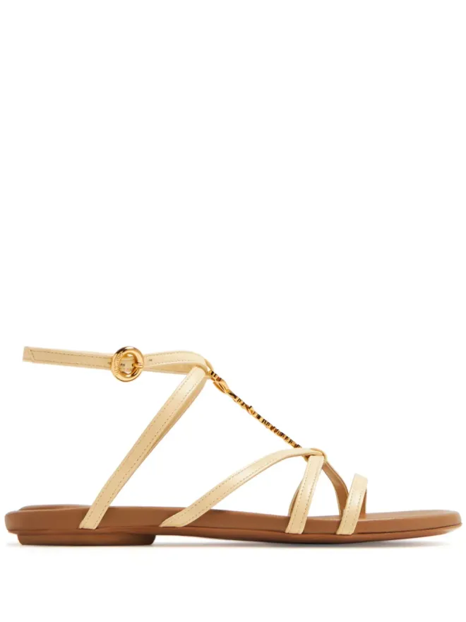 JACQUEMUS Jacquemus Pralu レザーサンダル - ニュートラルカラーの商品画像