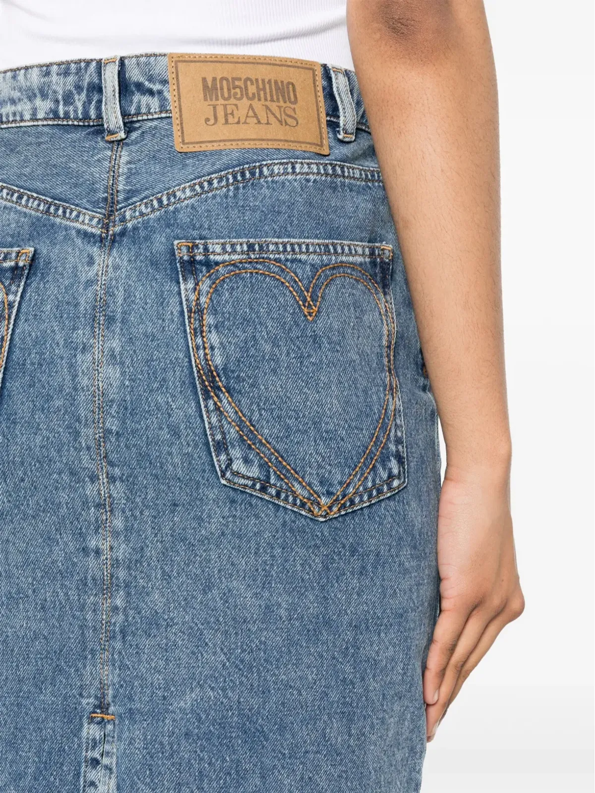 Moschino ロゴアップリケ デニムスカート - 画像5