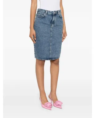 Moschino ロゴアップリケ デニムスカート - サムネイル3